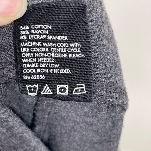 Hue Heather Womens Small S Gray Leggings Casual Cotton Stretch Pull On Grey - Picture 8 of 8